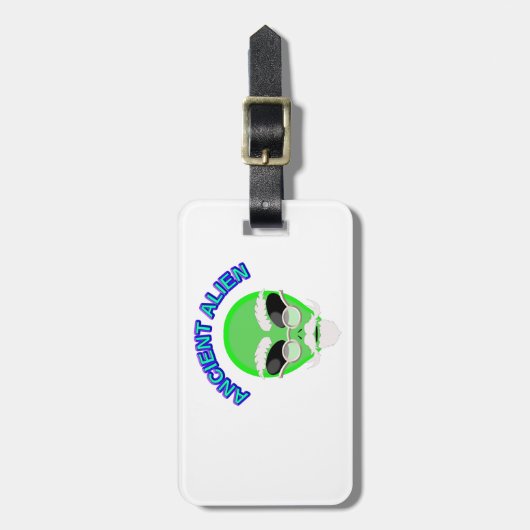 Eine alte Alien Gepäckanhänger (Vorderseite vertikal)