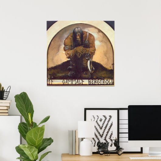 Eine alte Bergtrolle Poster (Heimbüro)