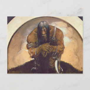 Eine alte Bergtrolle Postkarte