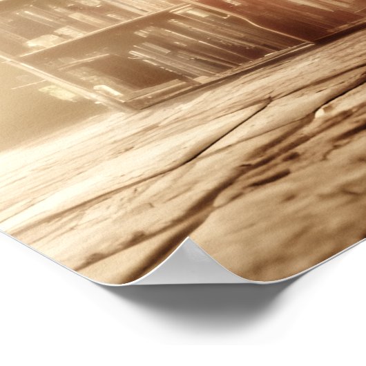 Eine alte Bibliothek 34 - A.I. Poster (Ecke)