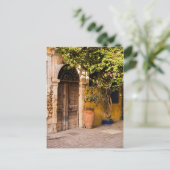 Eine alte europäische Tür Postkarte (Stehend Vorderseite)