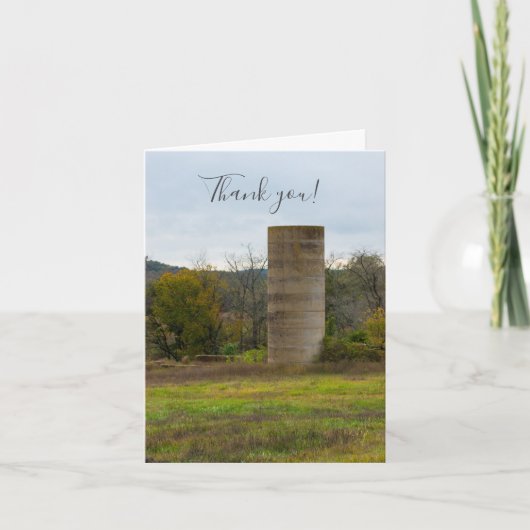 Eine alte Farm Silo Dankeschön Karte (Vorderseite)
