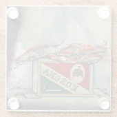 Eine alte Flamme Glasuntersetzer (Rückseite)