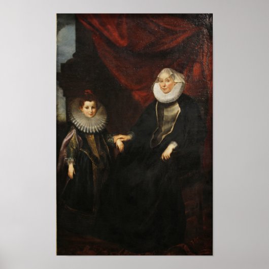 Eine alte Frau und ein junges Mädchen Poster (Vorne)