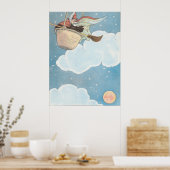 Eine alte Frau wurde in einen Korb geworfen, Poster (Küche)