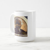 Eine alte Gebirgsschleppangel Kaffeetasse (Vorderseite Links)