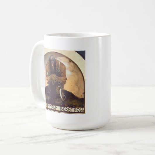 Eine alte Gebirgsschleppangel Kaffeetasse (Vorderseite Links)