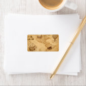 Eine alte Karte Amerikas Adressaufkleber (Insitu)