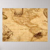 Eine alte Karte Amerikas Poster (Vorne)