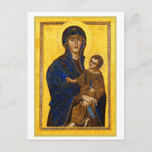 Eine alte Madonna und Kind Weihnachtsfeiertag Postkarte