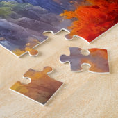 Eine alte magische Burg im Morgennebel Puzzle (Seite)