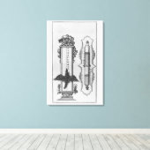 Eine alte Schrift, Abbildung Leinwanddruck (Insitu (Holzboden))