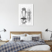 Eine alte Schrift, Abbildung Leinwanddruck (Insitu (Schlafzimmer))