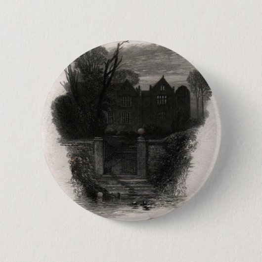 Eine alte verlassene Villa Button (Vorderseite)
