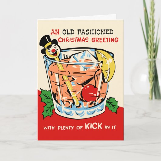 Eine alte Weihnachtskarte Feiertagskarte (Vorderseite)