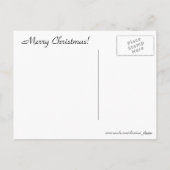 Eine altmodische Weihnachtskarte Feiertagspostkarte (Rückseite)