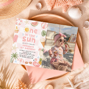 Eine am Strandparty-Sommer-Geburtstagsfoto in der  Einladung