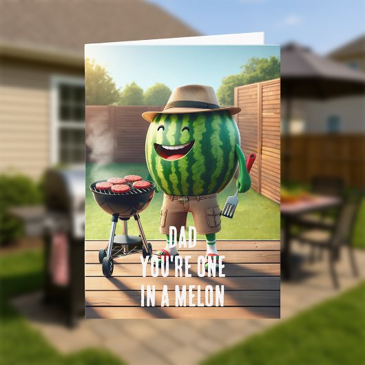 Eine am Tag des Melonenvaters Grillen Karte