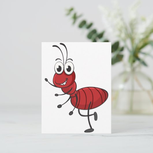 eine Ameise Postkarte (Stehend Vorderseite)