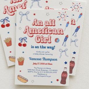 Eine amerikanische Babyparty Einladung