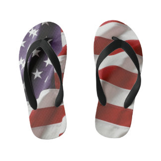 Eine amerikanische Flagge - alter Ruhm Kinderbadesandalen