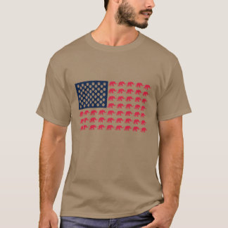 Eine amerikanische Flagge aus Elefanten T-Shirt