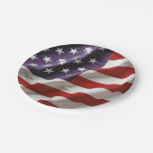 Eine amerikanische Flagge - USA Pappteller (Schrägansicht)