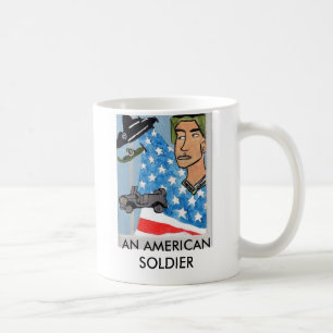 EINE AMERIKANISCHE SOLDAT-TASSE KAFFEETASSE