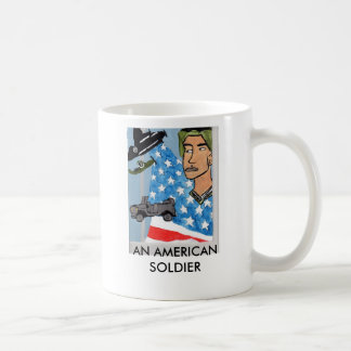 EINE AMERIKANISCHE SOLDAT-TASSE KAFFEETASSE