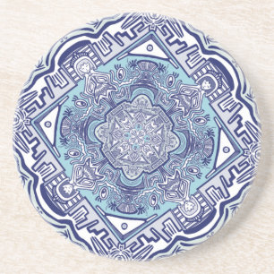 Eine andere blaue China inspiriert Design Keramik Getränkeuntersetzer