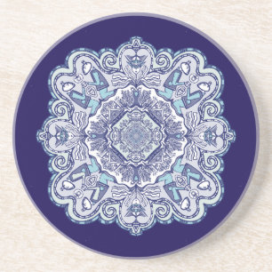 Eine andere blaue China inspiriert Design Keramik  Getränkeuntersetzer