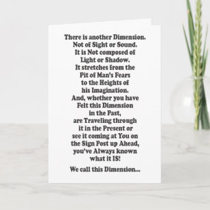 Eine andere Dimension - Meldung im Inneren Karte