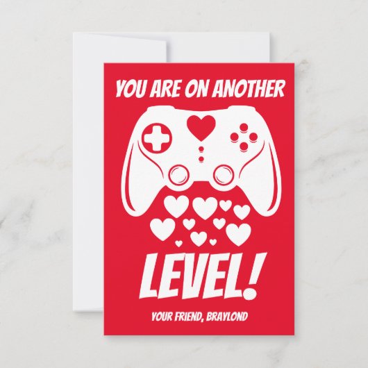 Eine andere Level-Video-Game-Valentinstag-Karte (Vorderseite)