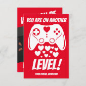 Eine andere Level-Video-Game-Valentinstag-Karte (Vorne/Hinten)