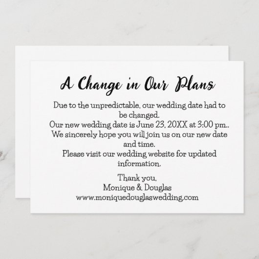 Eine Änderung unserer Personalisierten Kartenpläne Einladung (Vorne/Hinten)