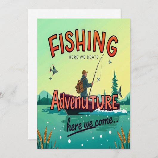 Eine Angeltour steht bevor Einladung (Vorne/Hinten)