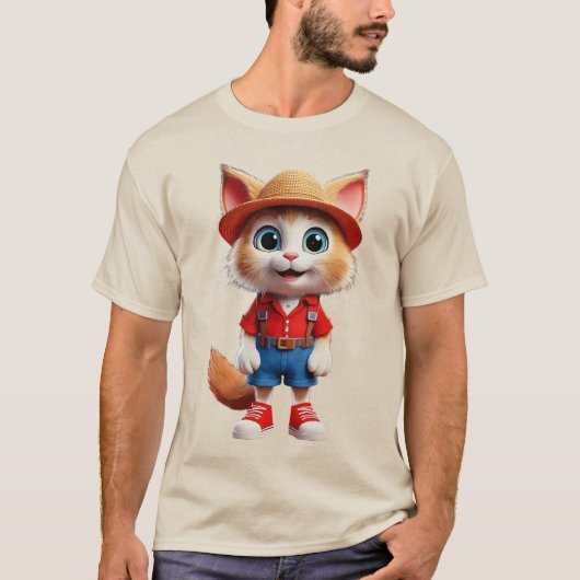 Eine angesagte Katzengrafik T-Shirt (Vorderseite)