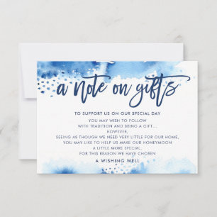 EINE ANMERKUNG ÜBER Marineblau-Aquarell der Einladung