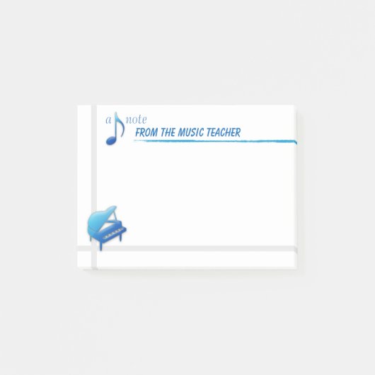 Eine Anmerkung vom Musik-Lehrer (klebrige Post-it Klebezettel (Vorderseite)