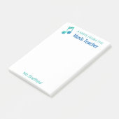 Eine Anmerkung vom Musik-Lehrer-personalisierten Post-it Klebezettel (angewinkelt)