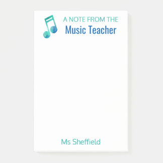 Eine Anmerkung vom Musik-Lehrer-personalisierten Post-it Klebezettel