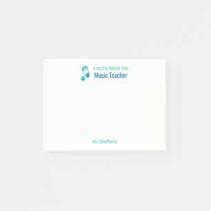 Eine Anmerkung vom Musik-Lehrer-personalisierten Post-it Klebezettel