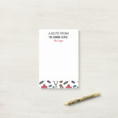 Eine Anmerkung vom Post-it Klebezettel (Auf Schreibtisch)