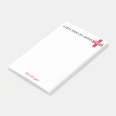 Eine Anmerkung vom Schulkrankenschwester-roten Post-it Klebezettel (angewinkelt)