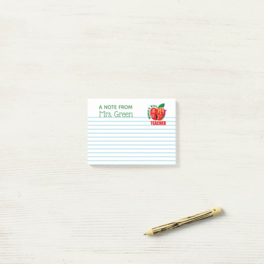 Eine Anmerkung vom Weltbesten Lehrer Post-it Klebezettel (Auf Schreibtisch)