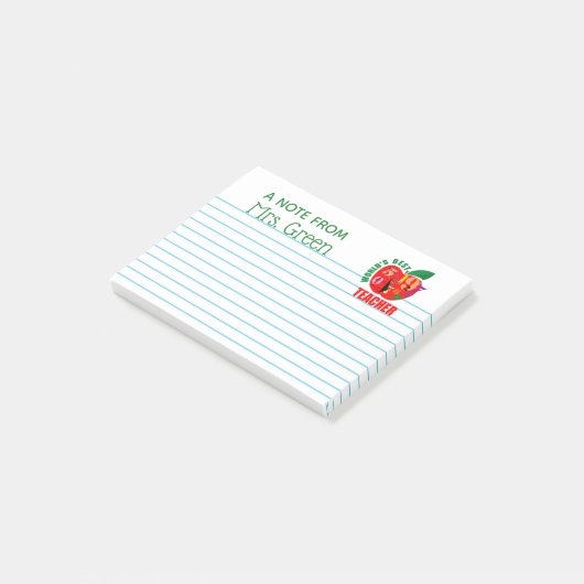 Eine Anmerkung vom Weltbesten Lehrer Post-it Klebezettel (angewinkelt)