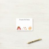 Eine Anmerkung von Boho Bohemische Wasserfarbe Post-it Klebezettel (Auf Schreibtisch)