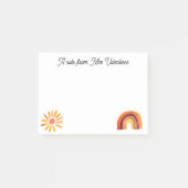 Eine Anmerkung von Boho Bohemische Wasserfarbe Post-it Klebezettel (Vorderseite)