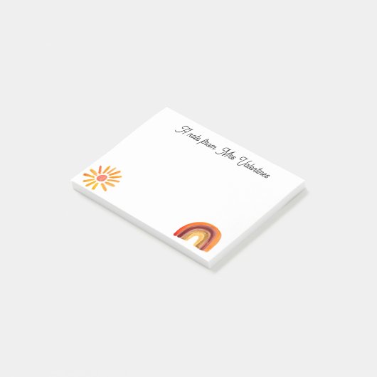 Eine Anmerkung von Boho Bohemische Wasserfarbe Post-it Klebezettel (angewinkelt)