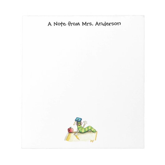 Eine Anmerkung von der Lehrer-Notiz-Auflage Notizblock (Vorderseite)